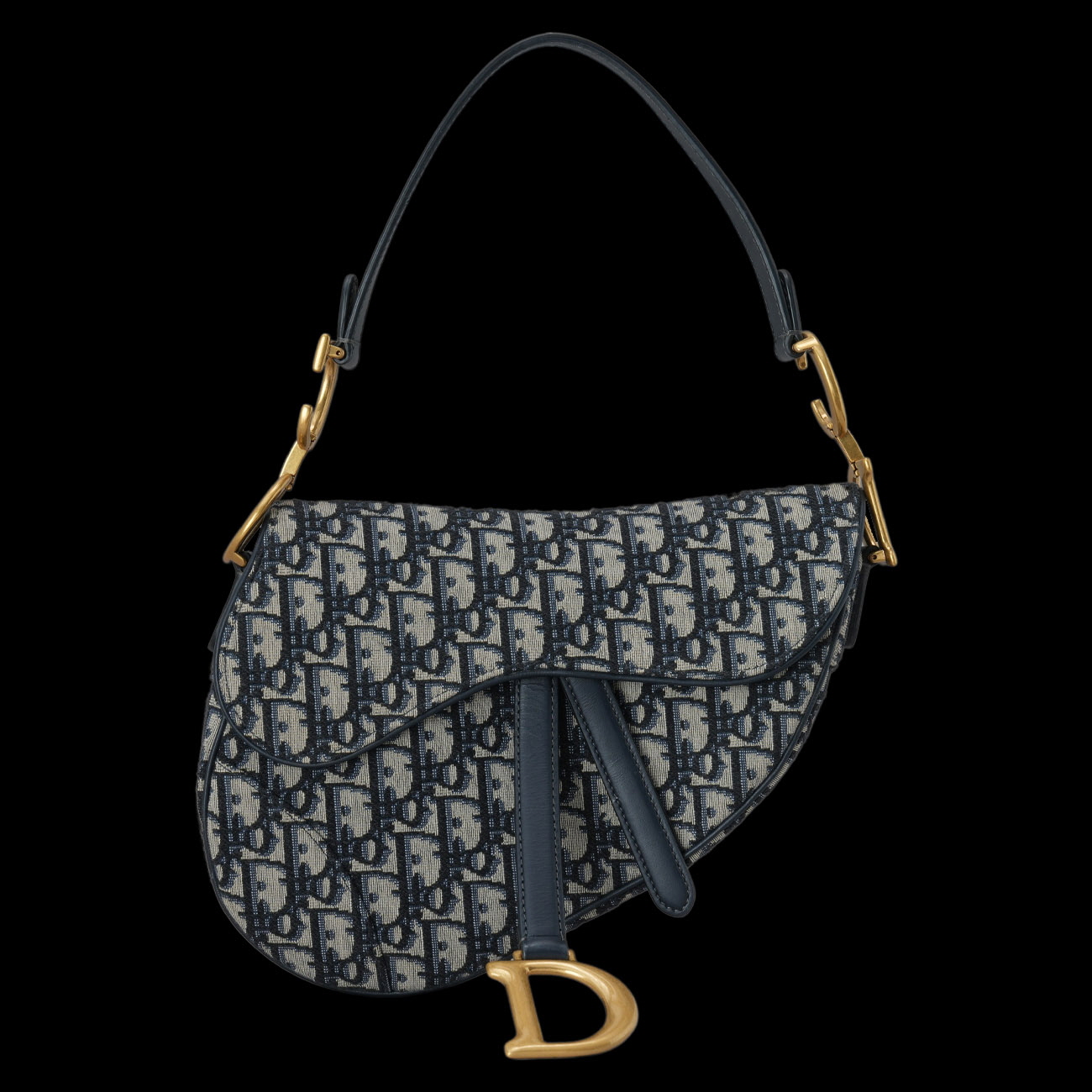 CHRISTIAN DIOR(USED)크리스찬디올 오블리크 새들백 미듐 & 스트랩